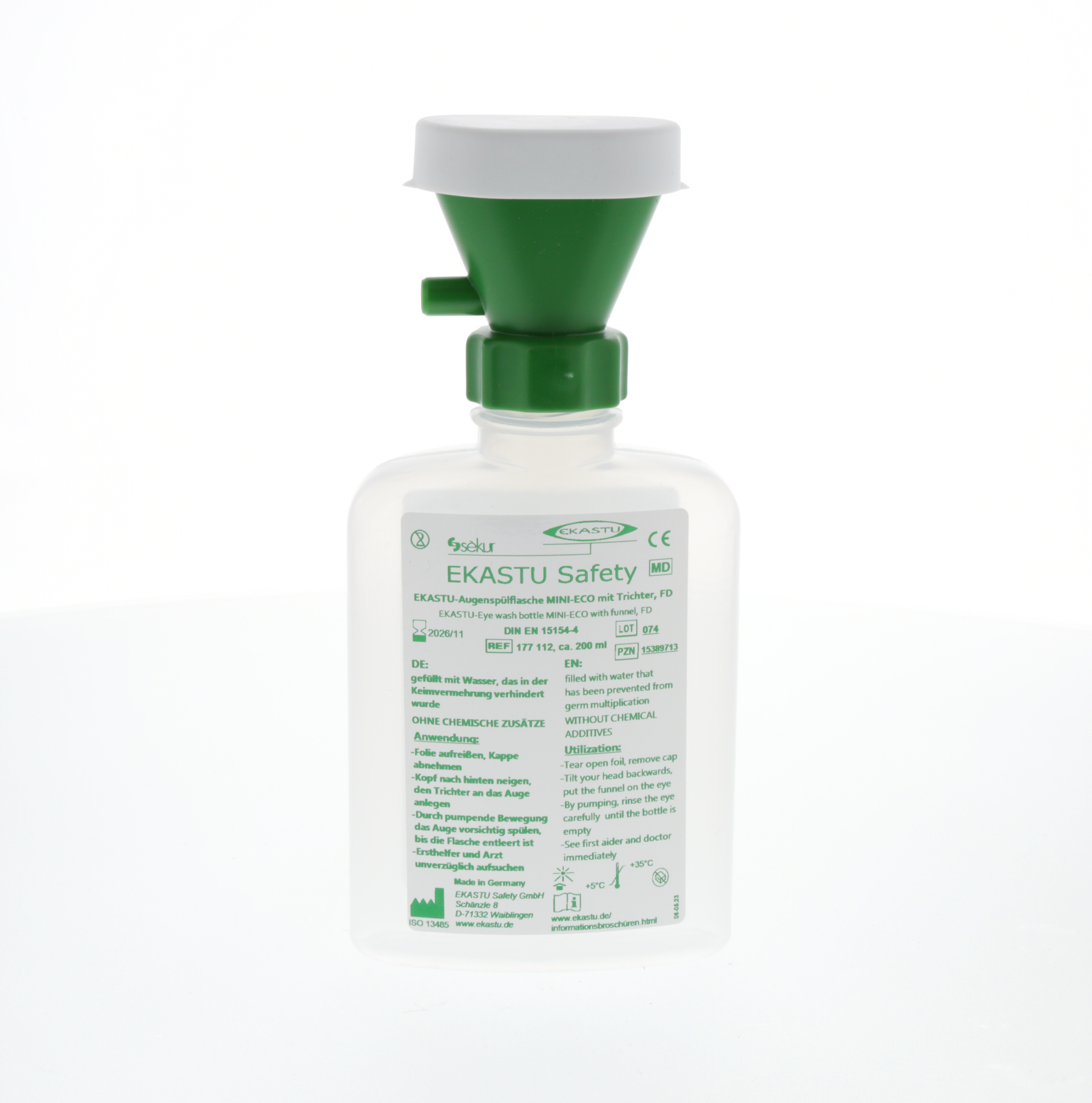 EKASTU-Augenspülflasche MINI-ECO mit Trichter, FD EKASTU-Augenspülflasche MINI-ECO mit Trichter, FD