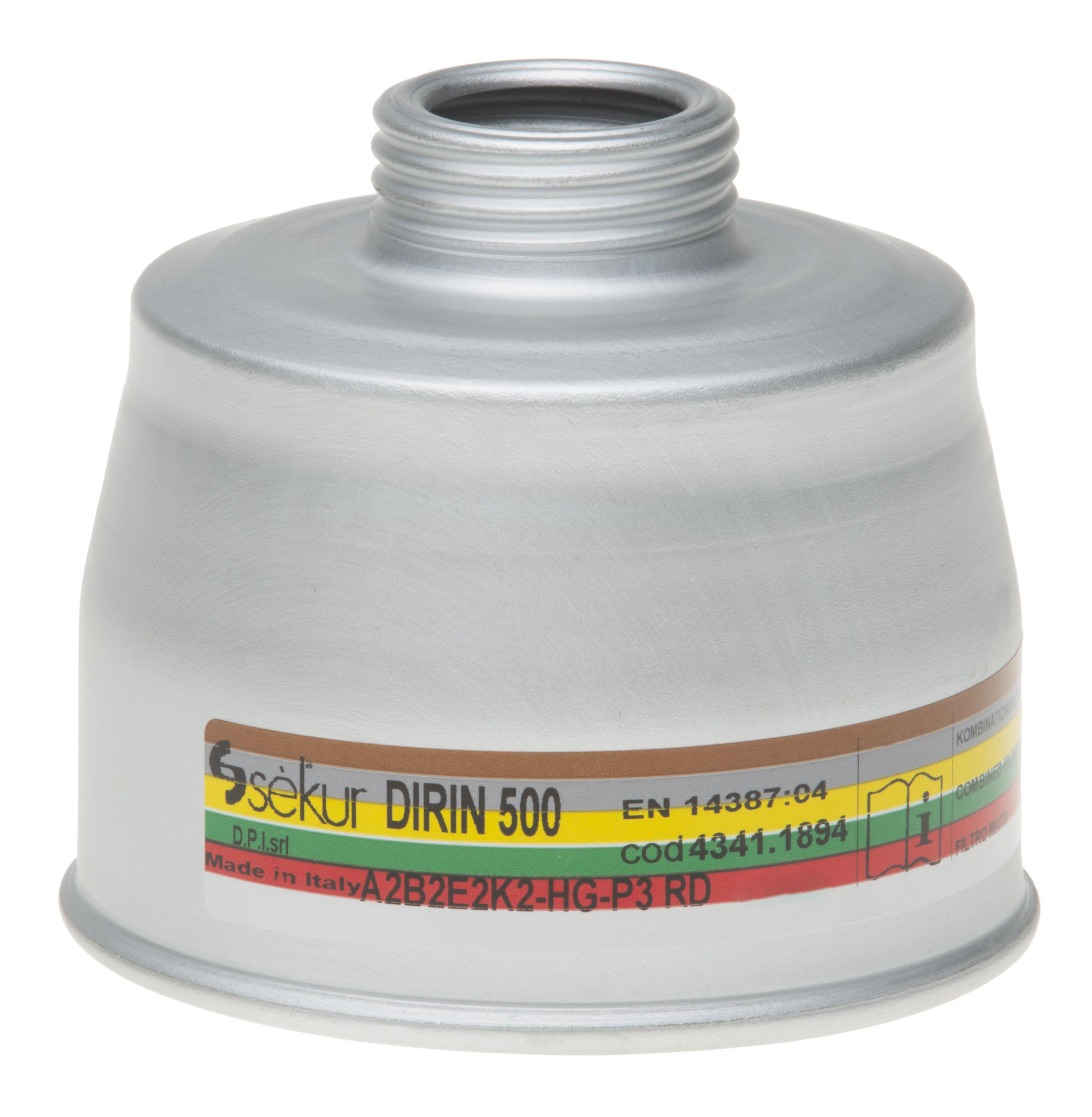 Mehrbereichs-Kombifilter DIRIN 500 A2 B2 E2 K2 Hg-P3R D* Mehrbereichs-Kombifilter DIRIN 500 A2 B2 E2 K2 Hg-P3R D*