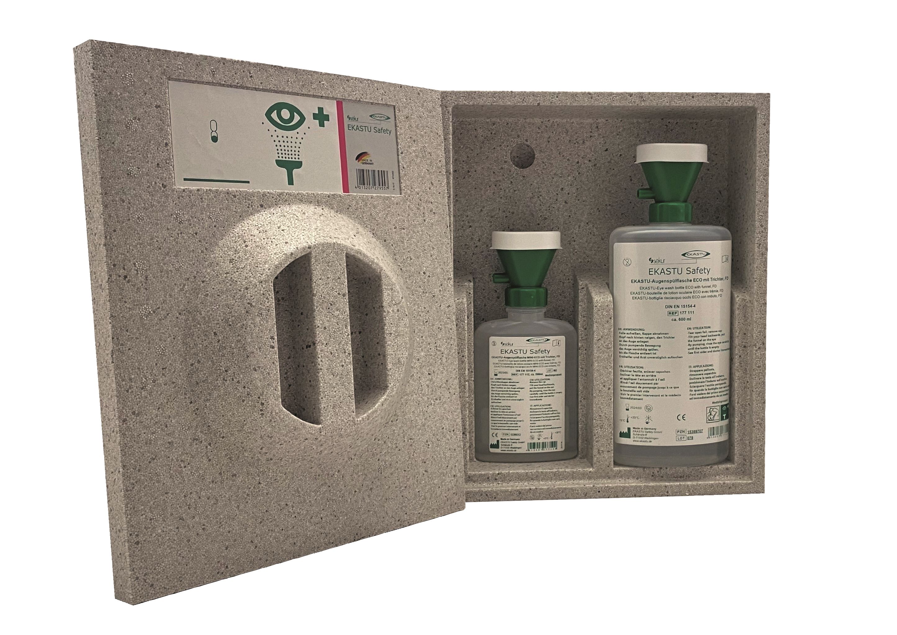 277-999-177-111-177-112_L_MDR_01-11-20 Eye rinsing station (EPS) complete, with 2 EKASTU Eye Wash Bottles