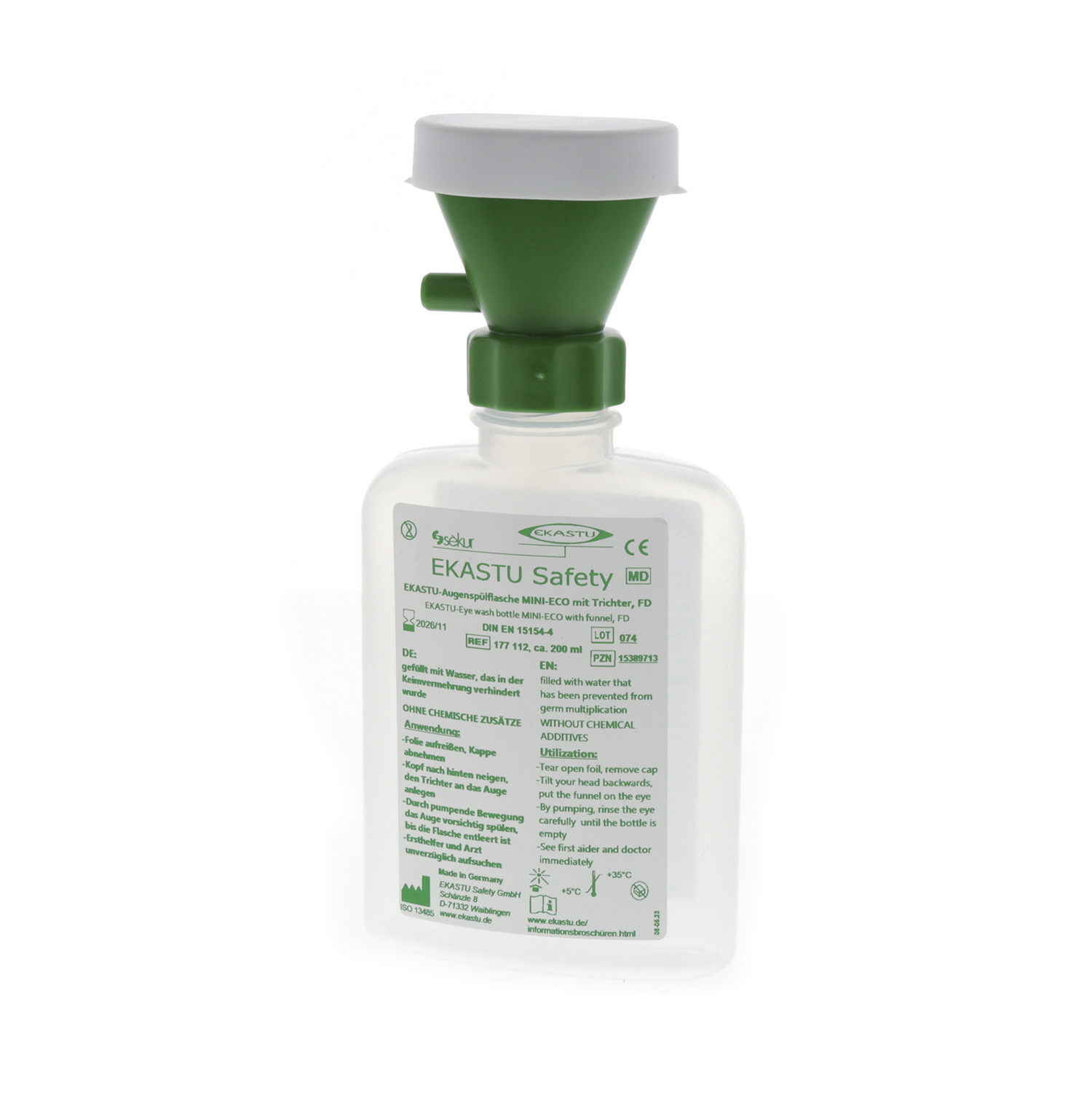 EKASTU Eye Wash Bottle MINI-ECO with funnel, FD EKASTU Eye Wash Bottle MINI-ECO with funnel, FD