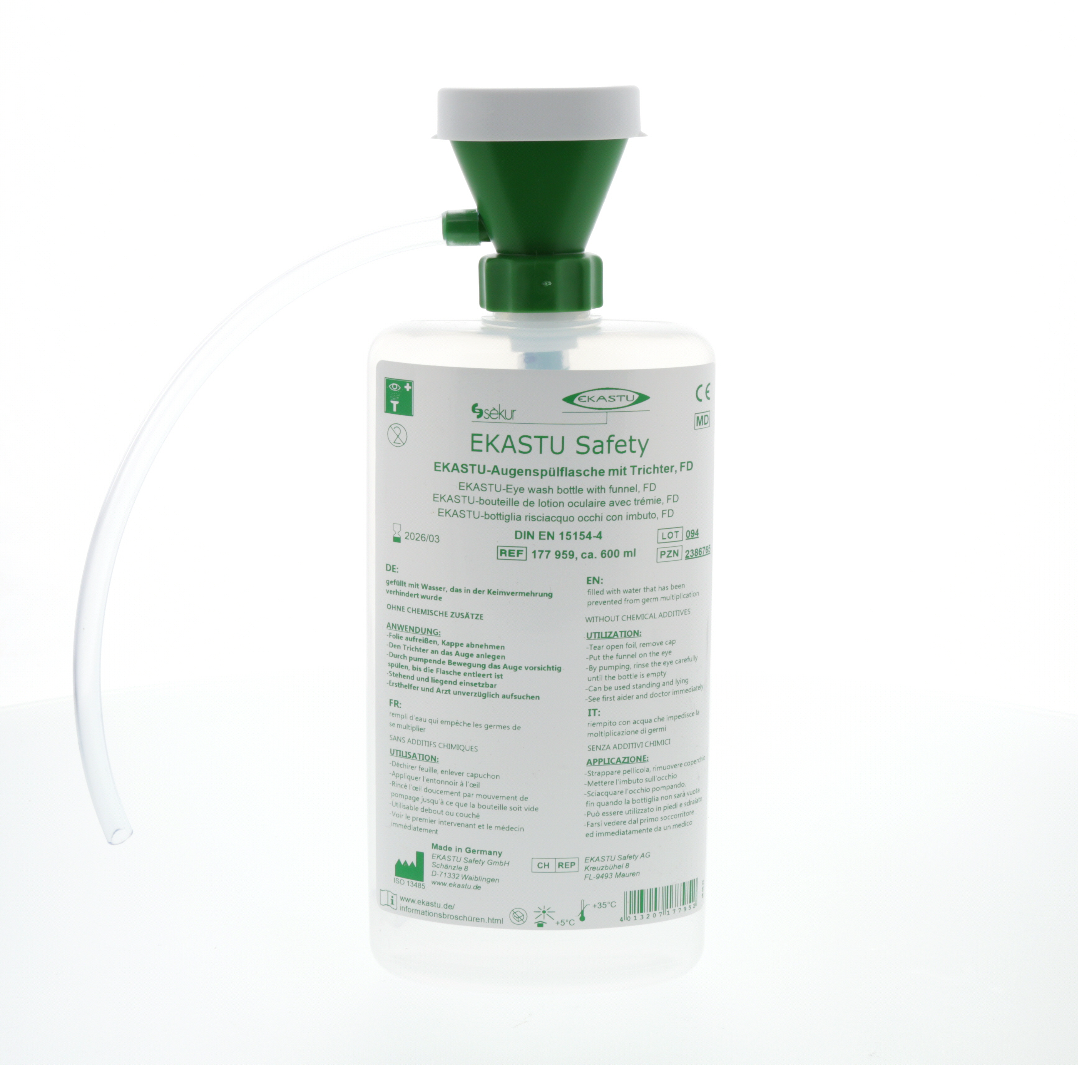 EKASTU Eye Wash Bottle with funnel, FD EKASTU Eye Wash Bottle with funnel, FD