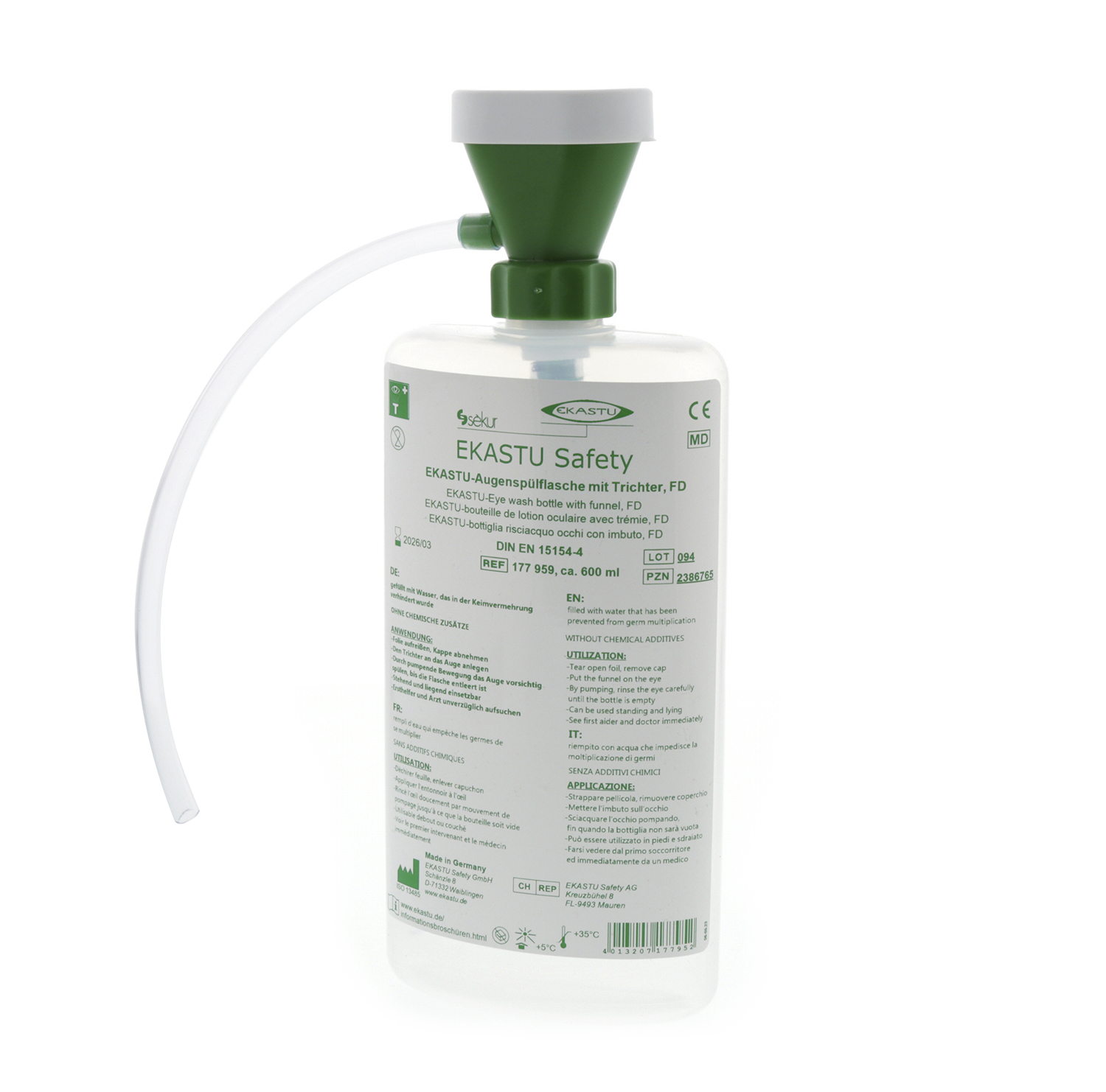 EKASTU Eye Wash Bottle with funnel, FD EKASTU Eye Wash Bottle with funnel, FD